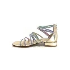 Ivoire E35.008 Cuir Or Strass Multi*s.piero Hot