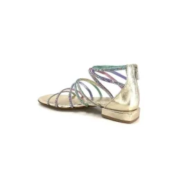 Ivoire E35.008 Cuir Or Strass Multi*s.piero Hot