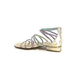 Ivoire E35.008 Cuir Or Strass Multi*s.piero Hot