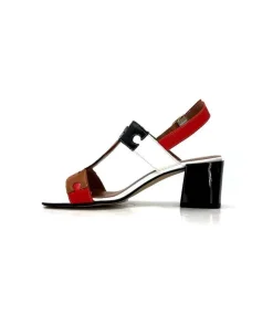 Ivoire F2105 Sardegna Cuir Blanc, Marron, Rouge & Noir*Ivoire0334 Online