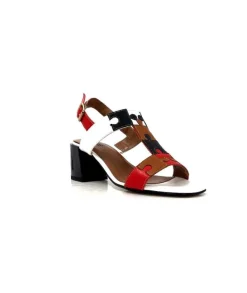 Ivoire F2105 Sardegna Cuir Blanc, Marron, Rouge & Noir*Ivoire0334 Online