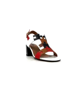 Ivoire F2105 Sardegna Cuir Blanc, Marron, Rouge & Noir*Ivoire0334 Online