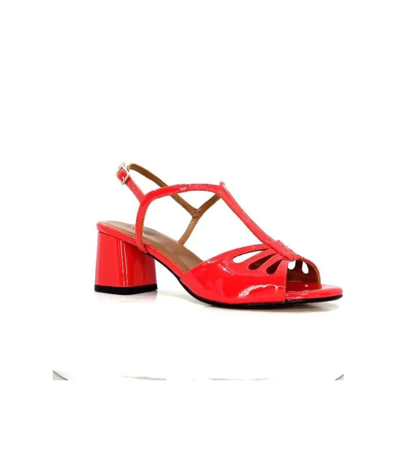 Ivoire F2295 Venezia Cuir Vernis Rouge*Ivoire0334 Clearance