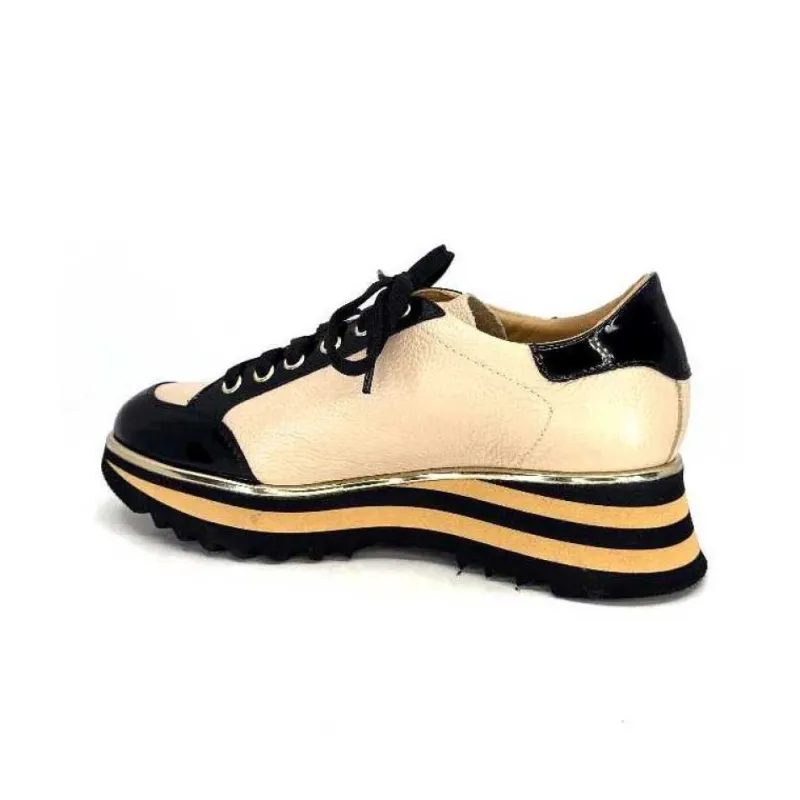 Ivoire H985M Cuir Vernis Noir Beige*Ivoire0347b Clearance