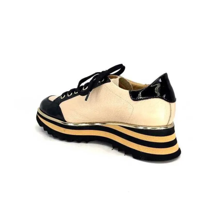 Ivoire H985M Cuir Vernis Noir Beige*Ivoire0347b Clearance