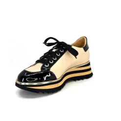 Ivoire H985M Cuir Vernis Noir Beige*Ivoire0347b Clearance