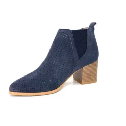 Ivoire S674 Cuir Daim Bleu Marine*Ivoire0352a Clearance