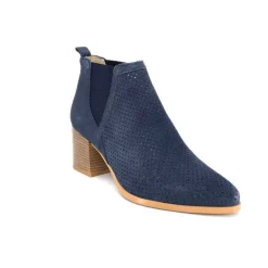 Ivoire S674 Cuir Daim Bleu Marine*Ivoire0352a Clearance