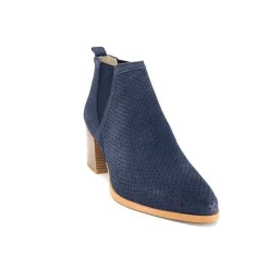 Ivoire S674 Cuir Daim Bleu Marine*Ivoire0352a Clearance