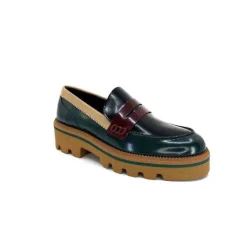 J.Hay 1128 Cuir Glacee Vert Noir Bordeaux*JHay