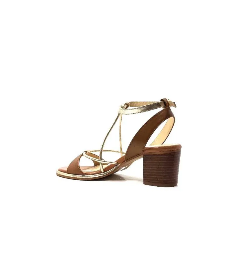 Les Tropeziennes Lilon Cuir Marron & Or*Les Tropéziennes par M.Belarbi Hot