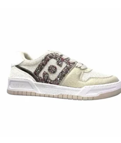 Ba3093Tx306 Suede Textile Blanc Glitter*Liu.Jo New