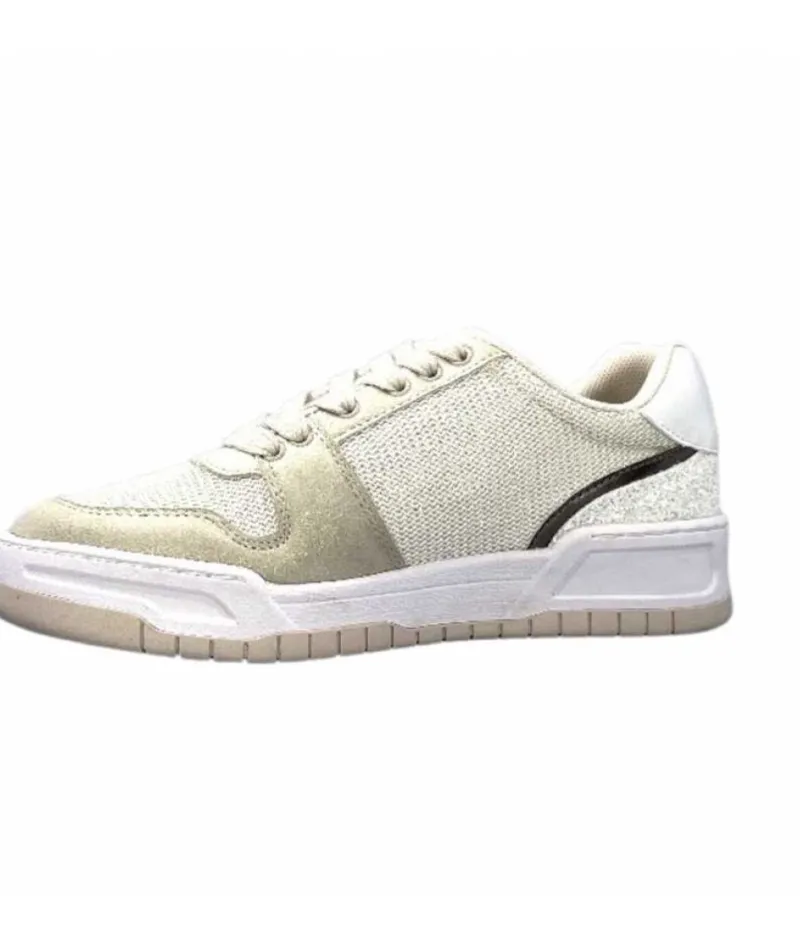 Ba3093Tx306 Suede Textile Blanc Glitter*Liu.Jo New