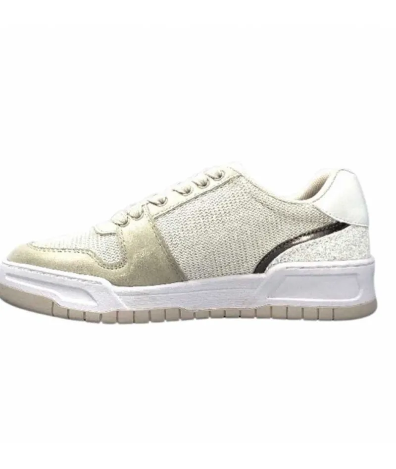 Ba3093Tx306 Suede Textile Blanc Glitter*Liu.Jo New