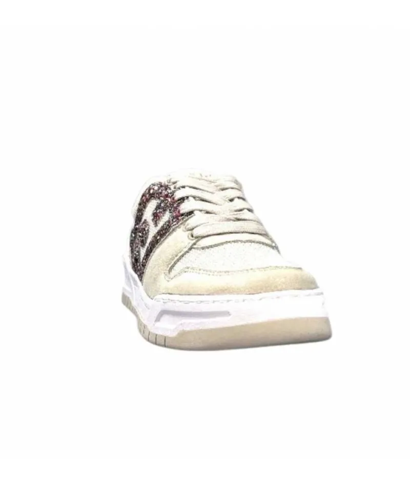 Ba3093Tx306 Suede Textile Blanc Glitter*Liu.Jo New