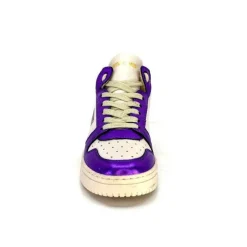 Meline 22Db Cuir Creme Et Violet*Méliné