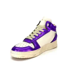 Meline 22Db Cuir Creme Et Violet*Méliné