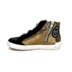 Meline Nkc 1151 Cuir Dore Et Daim Noir*Méliné Sale