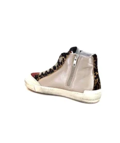 Meline Nkc320 Cuir Nacre Nude Daim Rouge Paillette Noir*Méliné Clearance