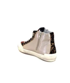 Meline Nkc320 Cuir Nacre Nude Daim Rouge Paillette Noir*Méliné Clearance