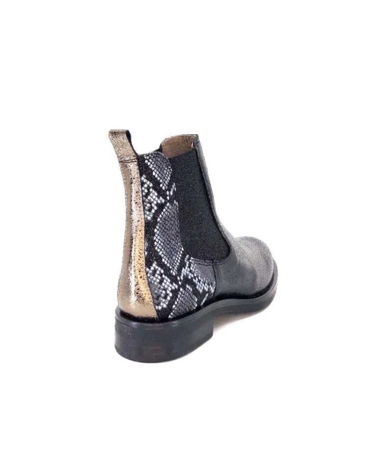 Sibel4 Cuir Metal Noir*MKD Hot