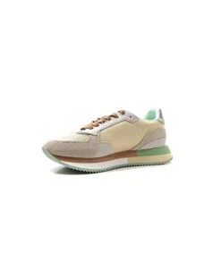 Mia Jogger Daim Textile Beige Pastel Vert*No Name Outlet