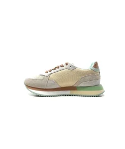 Mia Jogger Daim Textile Beige Pastel Vert*No Name Outlet