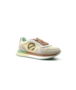 Mia Jogger Daim Textile Beige Pastel Vert*No Name Outlet