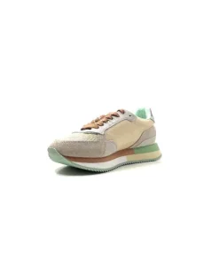 Mia Jogger Daim Textile Beige Pastel Vert*No Name Outlet