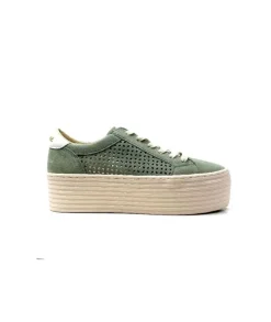 Spice Sneaker Cuir Vert D'Eau*No Name Sale