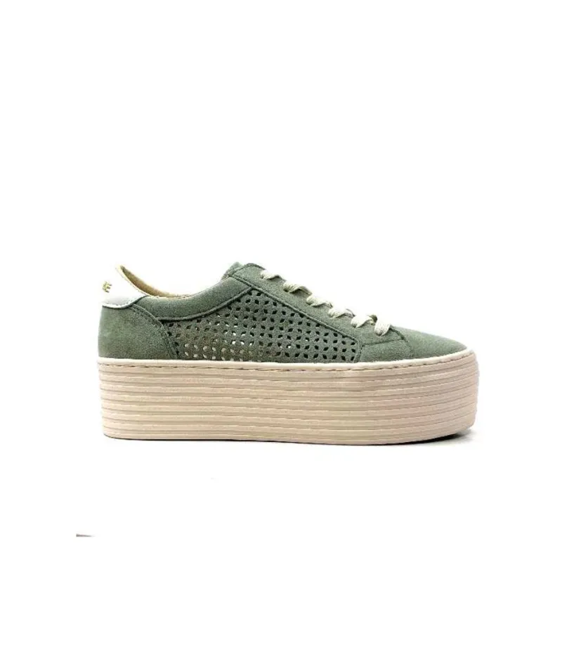 Spice Sneaker Cuir Vert D'Eau*No Name Sale