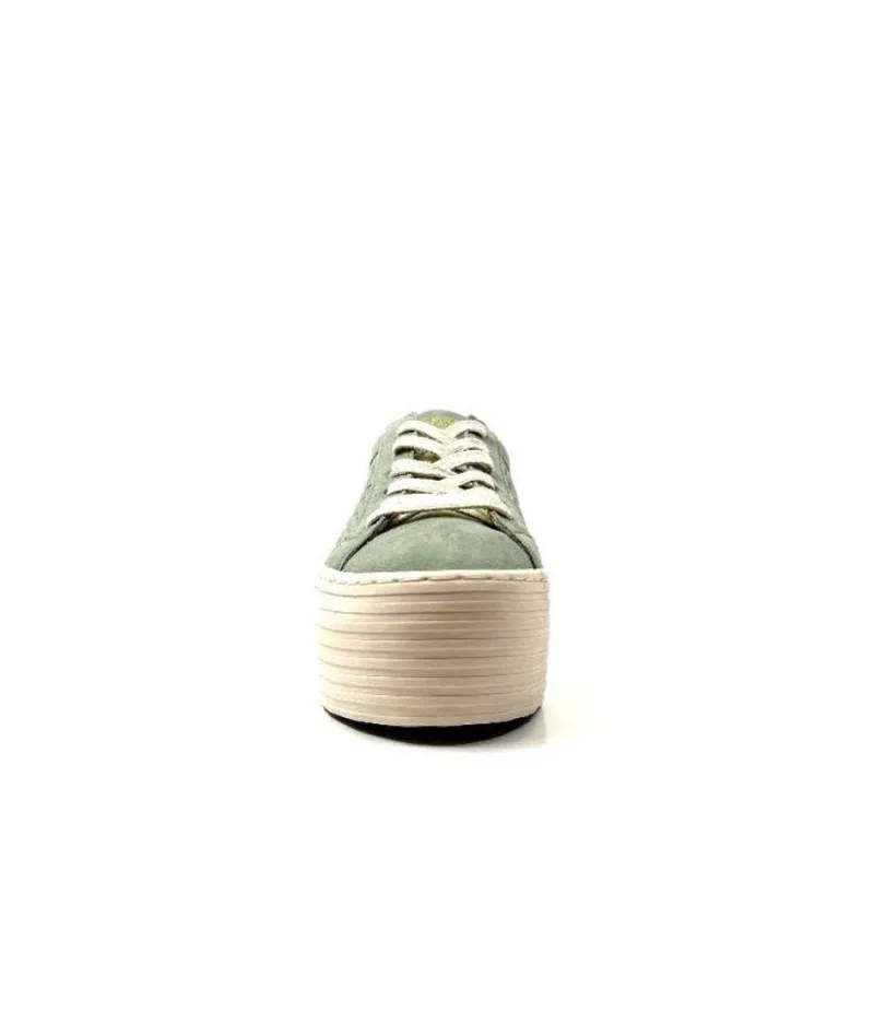 Spice Sneaker Cuir Vert D'Eau*No Name Sale
