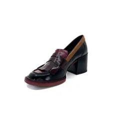32321 D4 Cuir Glace Noir Bordeaux*Pertini Best