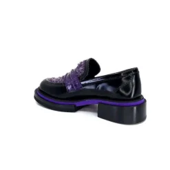 32416 D7 Cuir Noir Violet*Pertini Hot