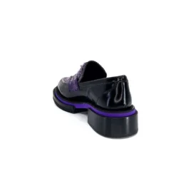 32416 D7 Cuir Noir Violet*Pertini Hot