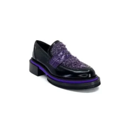32416 D7 Cuir Noir Violet*Pertini Hot