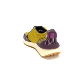 Reqins Urania Mix Cuir Violet Textile Moutarde*Requin New