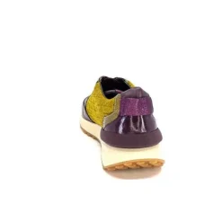 Reqins Urania Mix Cuir Violet Textile Moutarde*Requin New