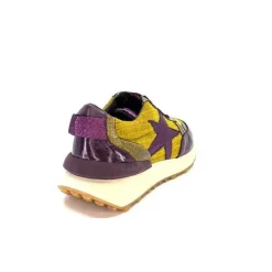 Reqins Urania Mix Cuir Violet Textile Moutarde*Requin New