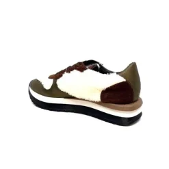 Reqins Urielle Cuir Marron Textile Ecru*Requin