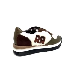 Reqins Urielle Cuir Marron Textile Ecru*Requin