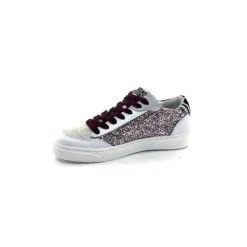 Smr23 Taline 10435 Cuir Blanc Glitter Rose*Semerdjian Online