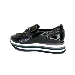 7.78.61 Cuir Vernis Et Daim Kaki*Softwaves Hot