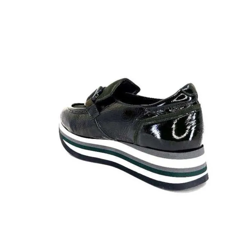 7.78.61 Cuir Vernis Et Daim Kaki*Softwaves Hot