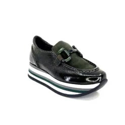 7.78.61 Cuir Vernis Et Daim Kaki*Softwaves Hot