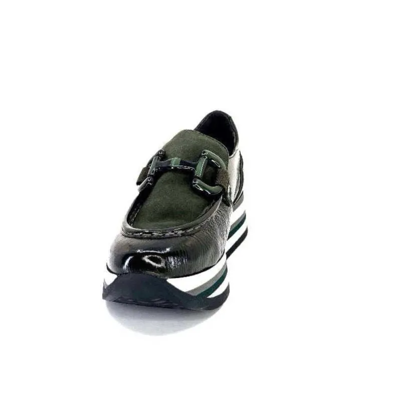 7.78.61 Cuir Vernis Et Daim Kaki*Softwaves Hot