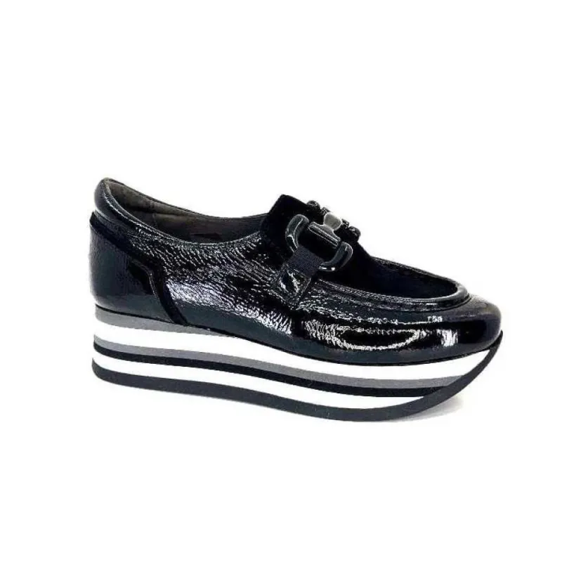 7.78.61 Cuir Vernis Et Daim Noir*Softwaves Discount