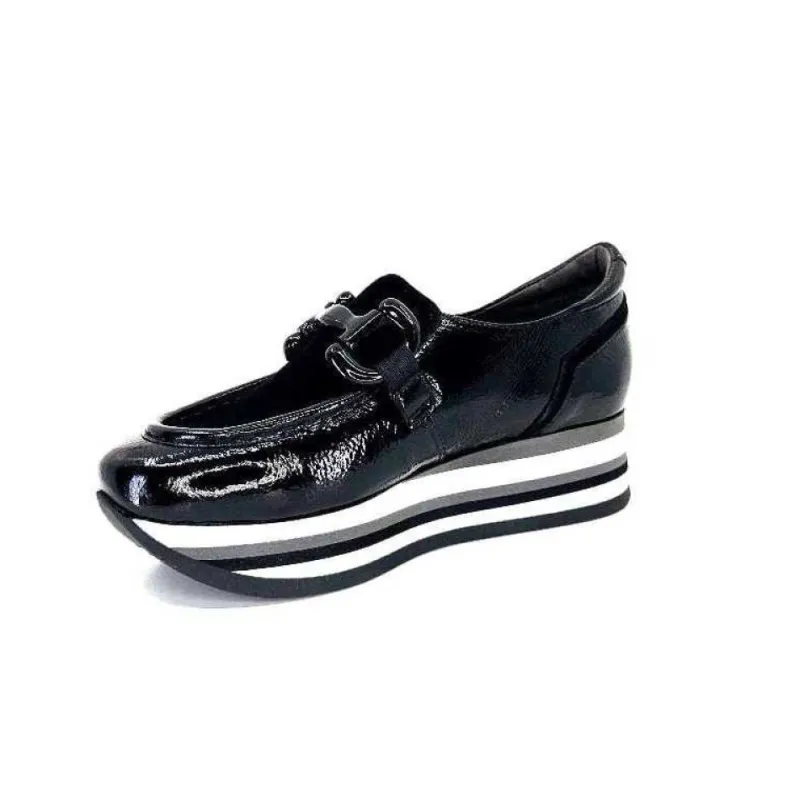 7.78.61 Cuir Vernis Et Daim Noir*Softwaves Discount