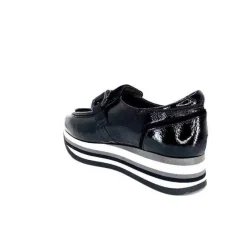 7.78.61 Cuir Vernis Et Daim Noir*Softwaves Discount