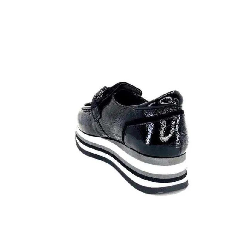 7.78.61 Cuir Vernis Et Daim Noir*Softwaves Discount